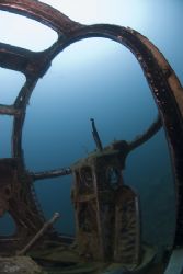Helecoptor cockpit. Capernwray. 10.5mm. by Derek Haslam 